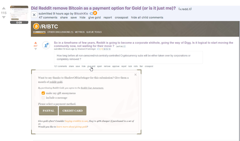 Reddit Drops Bitcoin Like Third Grade Math