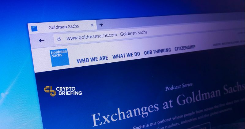 Goldman Sachs Brings Legitimacy To Cryptocurrency