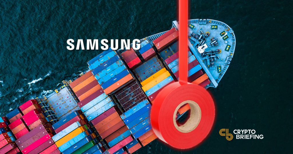 Samsung To Use Blockchain To Cut Red Tape At Shipping Ports