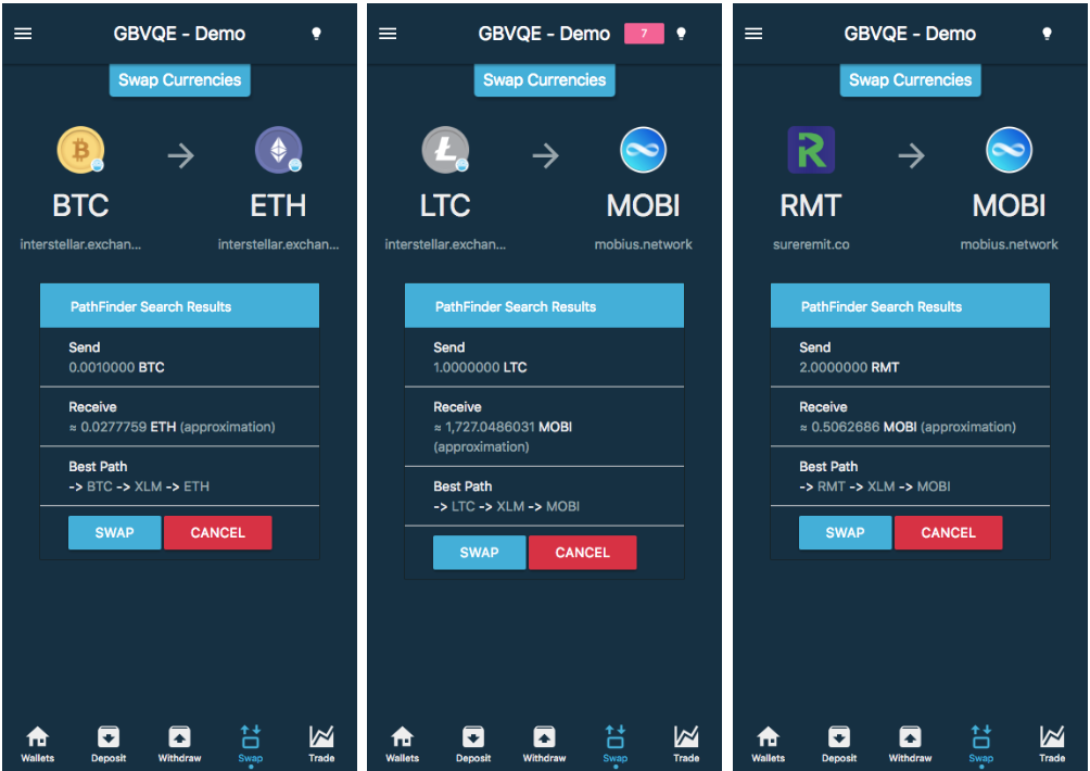 The PathFinder feature bolsters crypt asset swap trading.