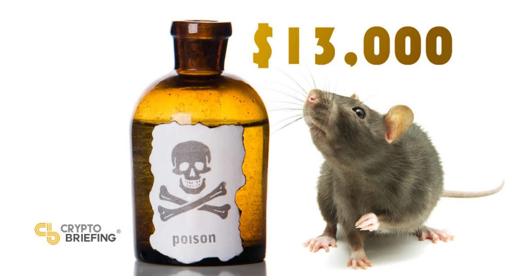 Bitcoin Price Analysis BTC / USD: $13,000 Rat Poison