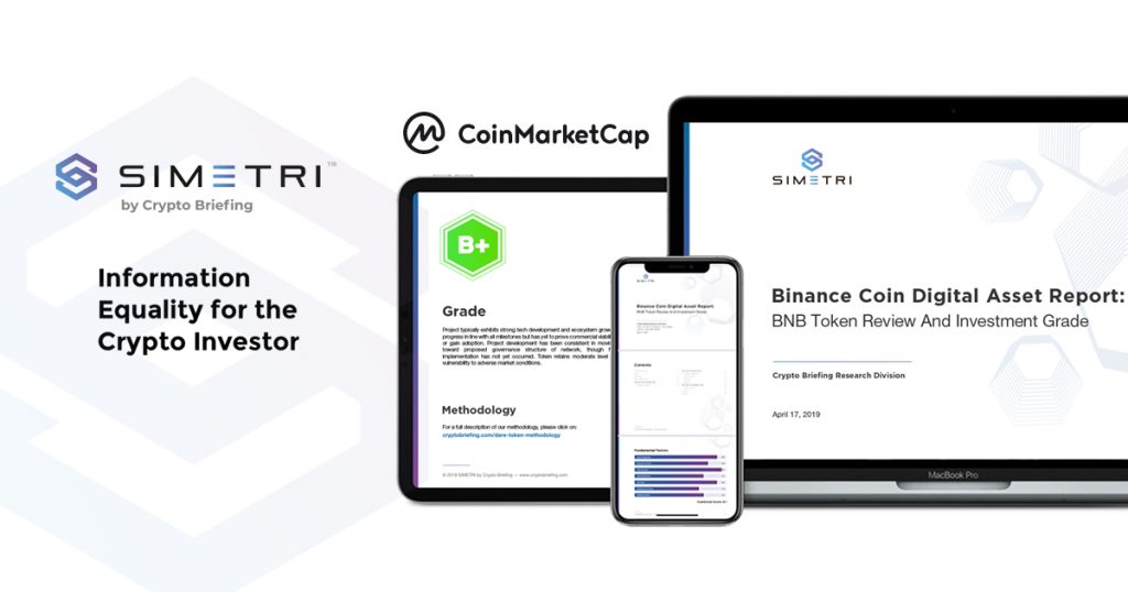 CoinMarketCap To Integrate SIMETRI Research Ratings Into Token Info