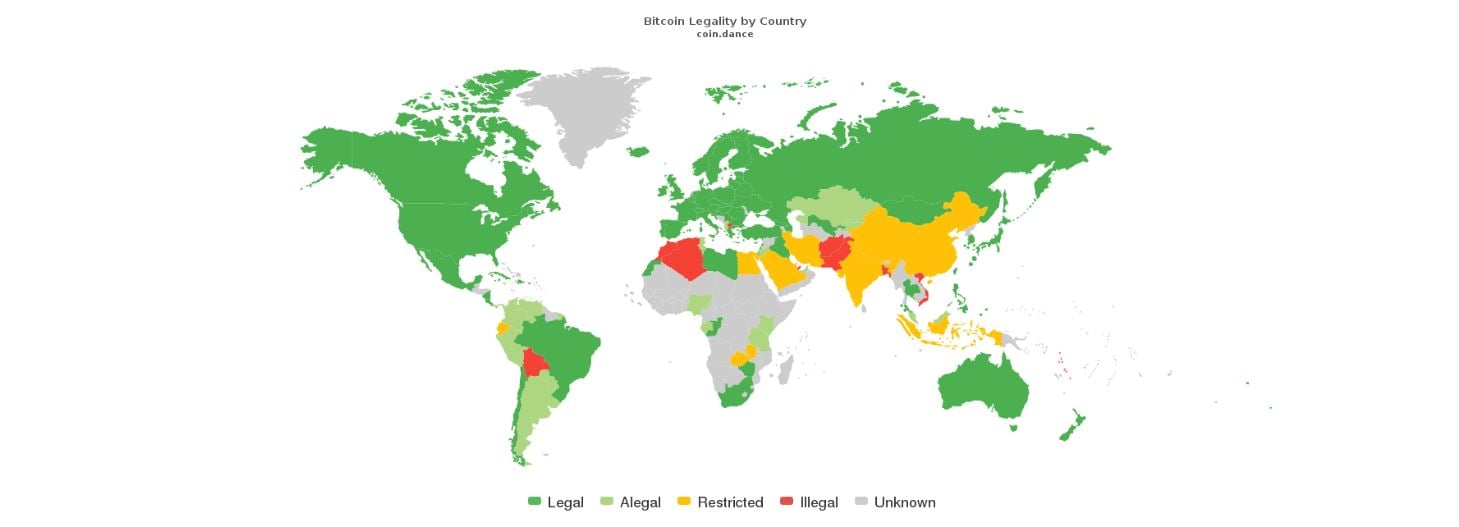 bitcoin legality map