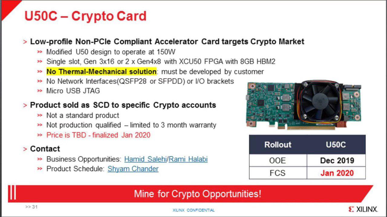 Image of the U50C Crypto Card