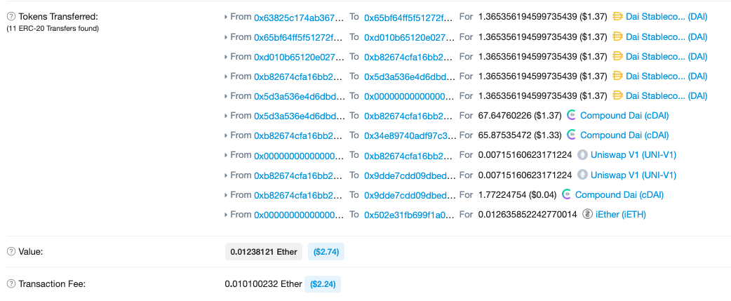 Etherscan transaction log