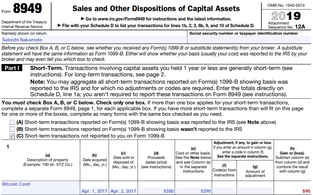 reporting ethereum on taxes