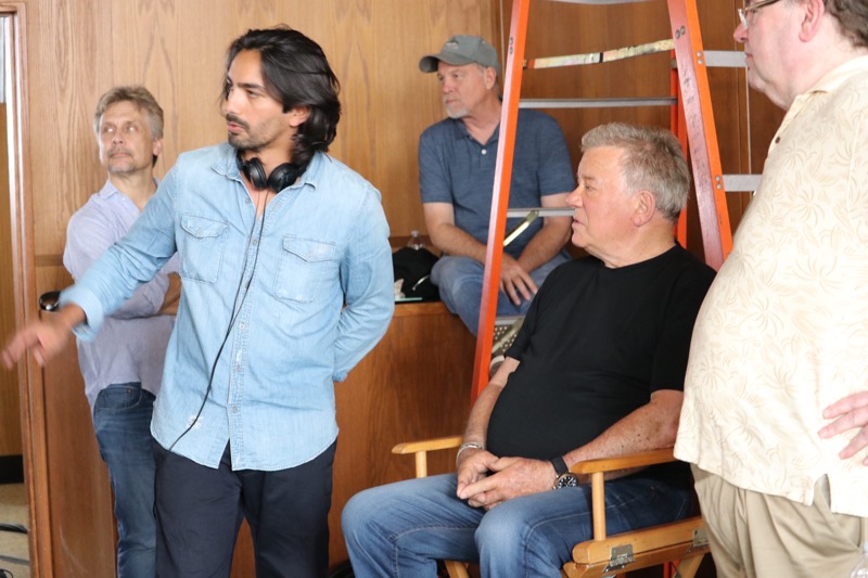 Haider Rafique on set with William Shatner image