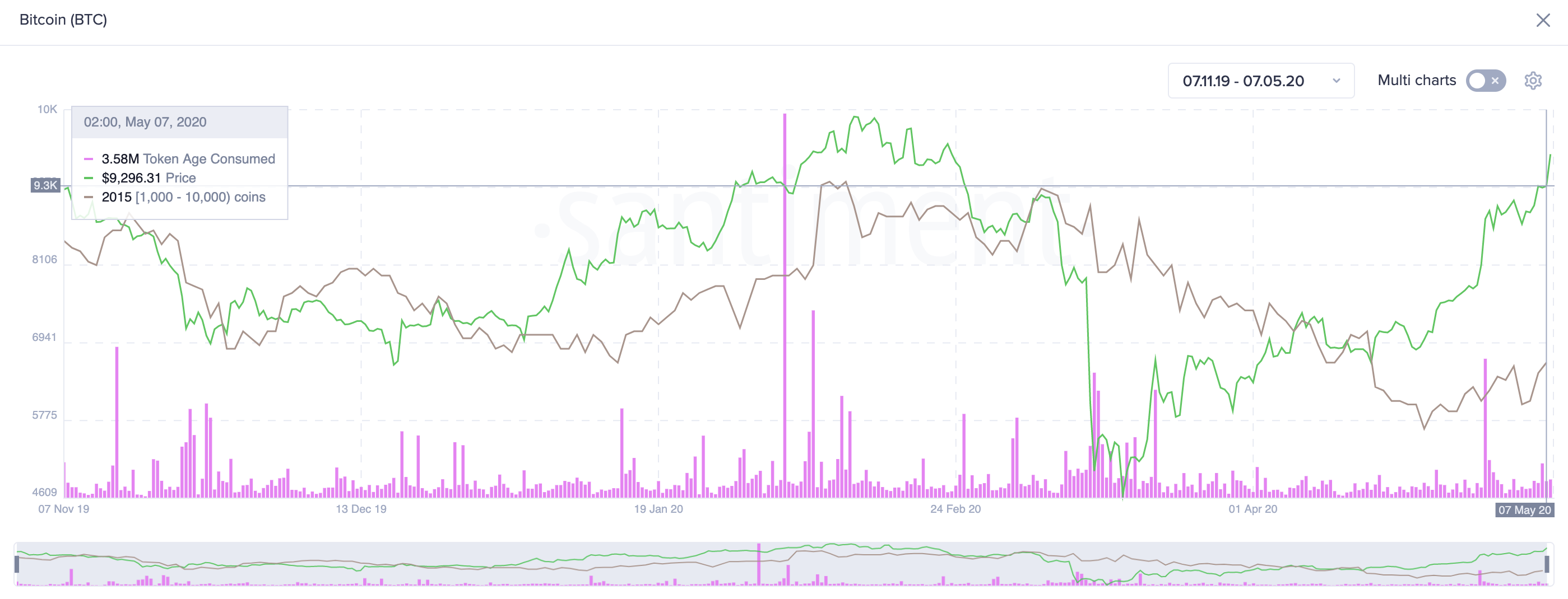 Bitcoin’s Holder Distribution by Santiment