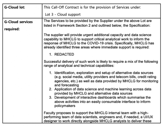 Coronavirus tracing redacted Faculty contract