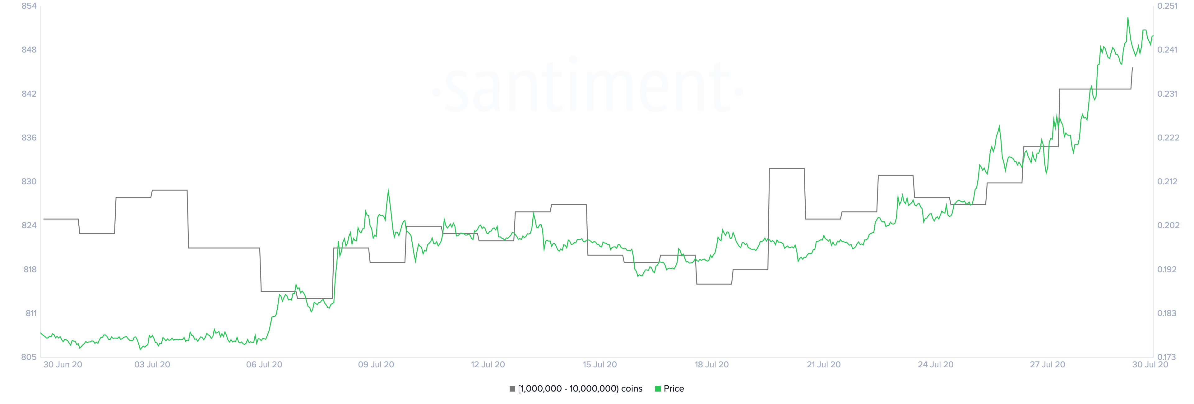 XRP Holder Distribution by Santiment