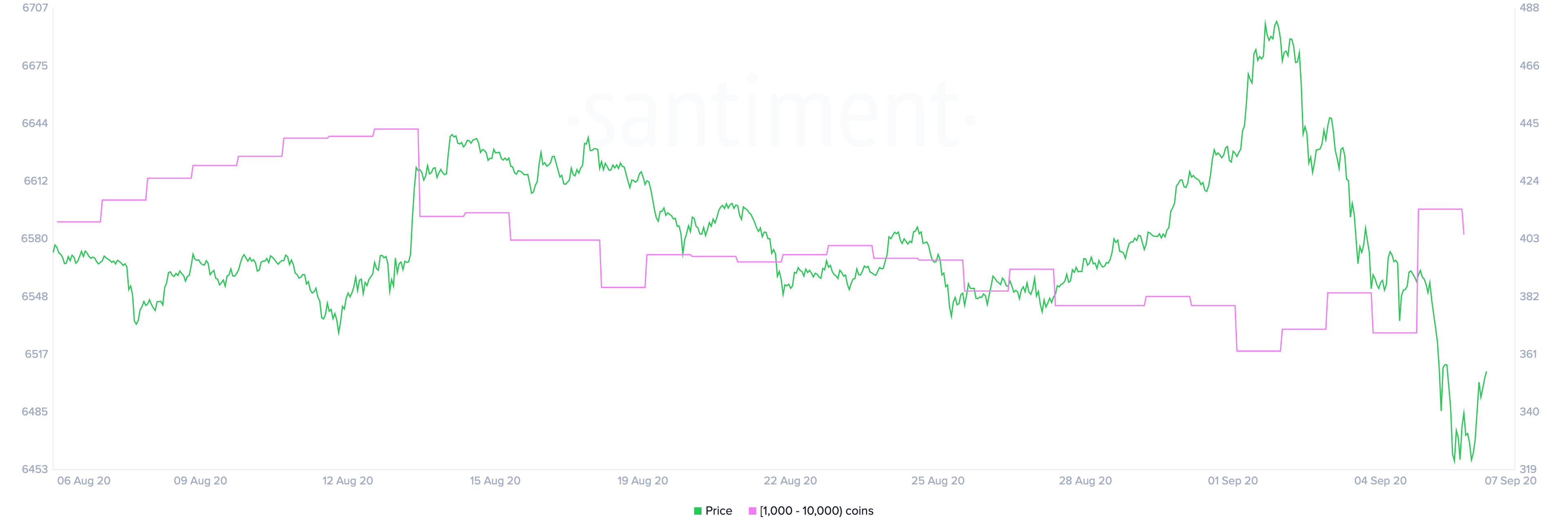 ETH Holder Distribution by Santiment