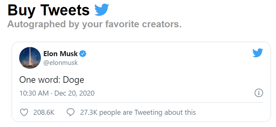 Elon Musk "Doge" Tweet on Valuables