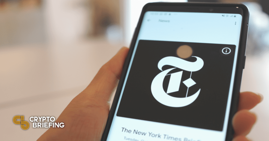 New York Times Writer Turns Latest Column Into NFT