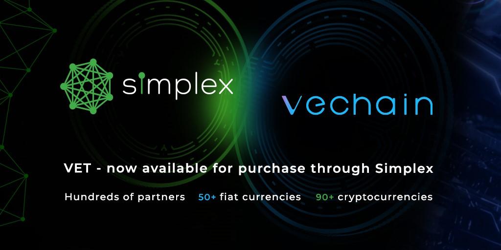 Simplex partners with VeChain to enable seamless fiat onramp for VET token
