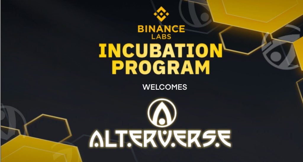 AlterVerse Game Starts Binance Labs Incubation Program