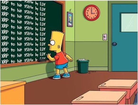 "XRP atteindra 589 $": comment une fausse capture d'écran des Simpsons a trompé Ripple Bulls