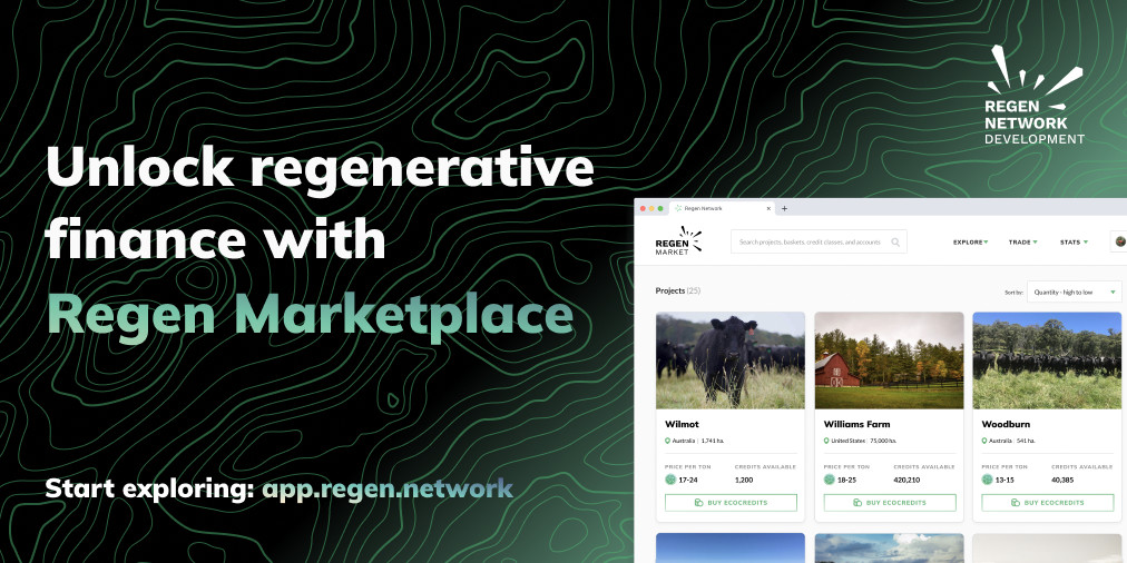 Carbon Offsetting for Blockchains &amp; Beyond: Regen Network Launches Carbon Marketplace