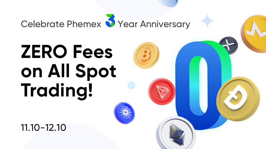 Phemex Celebrates 3rd Anniversary With Zero Spot Fee Trading