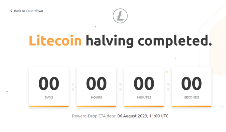 Litecoin Successfully Halves: New Reward Set at 6.25 LTC