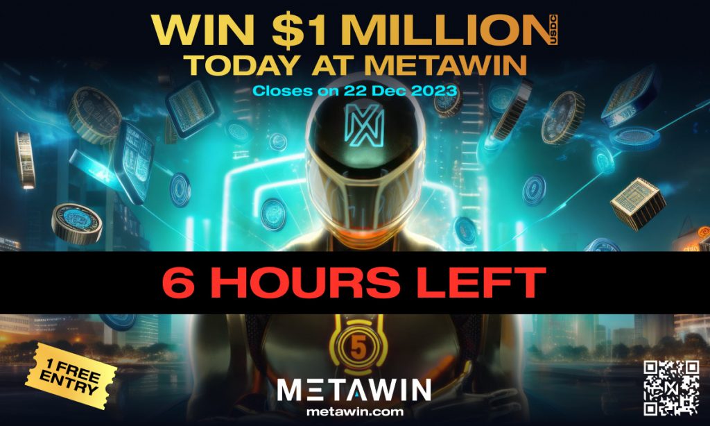 Clock Ticking: 6 Hours Left in MetaWin's Thrilling $1 Million USDC Prize Race