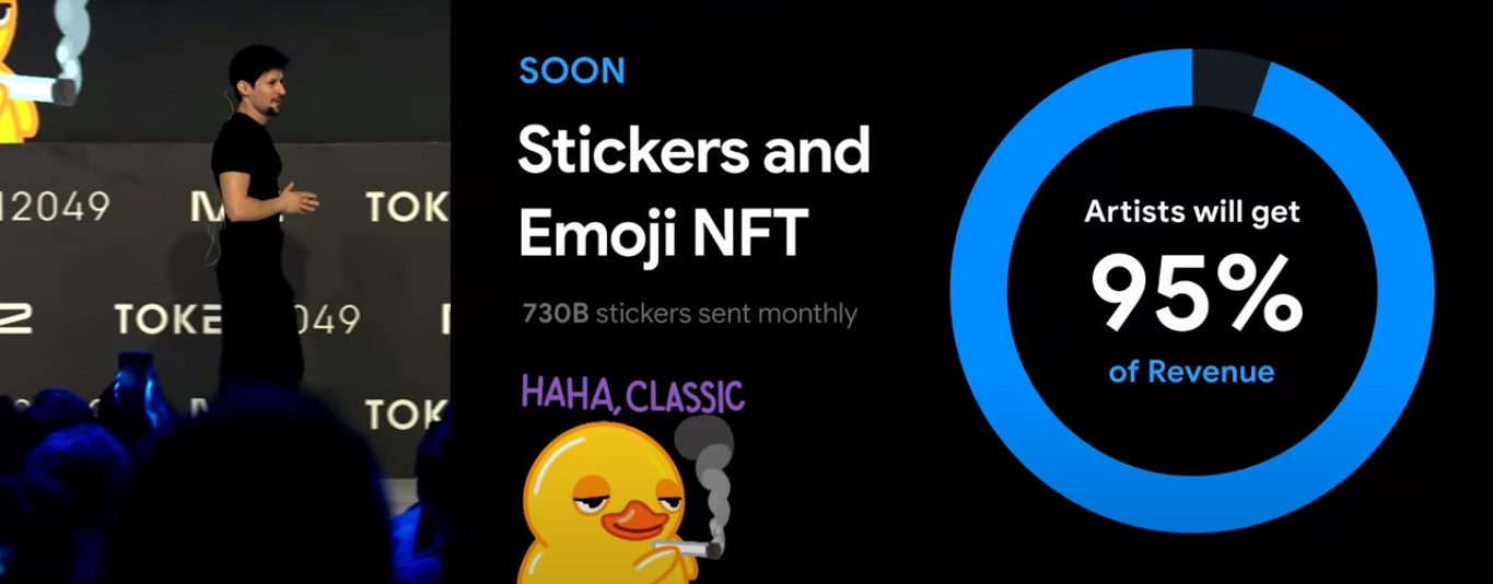 Tokenize stickers by Telegram