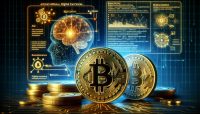 Bitcoin currency with AI technology finding patterns of crypto money laundering transactions