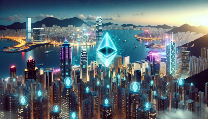 Ethereum over a Hong Kong Skyline