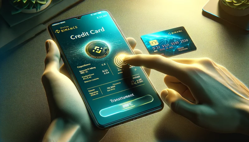 a user with a phone, purchasing crypto with a credit card