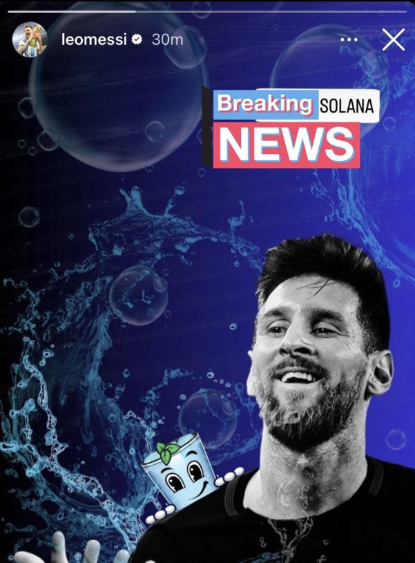 Football star Lionel Messi shills token on Instagram and price soars 400%