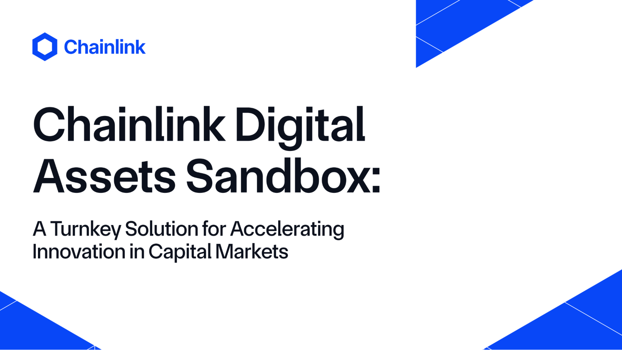 Chainlink unveils Digital Asset Sandbox to speed up tokenization trials  within days