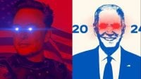 Elon Musk goes laser eye after Biden drops out of presidential race