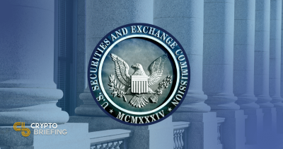 U.S. Securities and Exchange Commission (SEC) emblem superimposed over a background of government building columns.