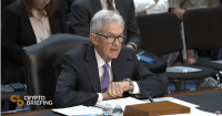 Federal Reserve Chair Jerome Powell speaking at a congressional hearing.