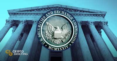 U.S. Securities and Exchange Commission seal in front of a neoclassical building, indicating regulatory oversight.