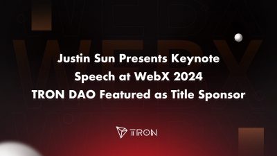 Justin Sun presents keynote speech at WebX 2024, TRON DAO featured as title sponsor