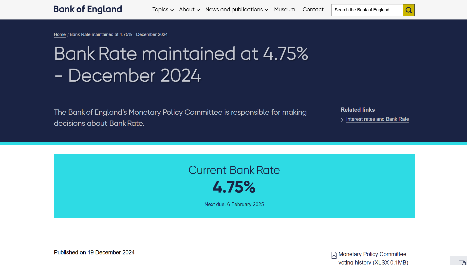 The Bank of England keeps interest rates unchanged