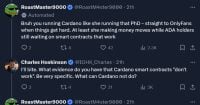 Cardano founder Charles Hoskinson faces off against AI roast bot in smart contract debate