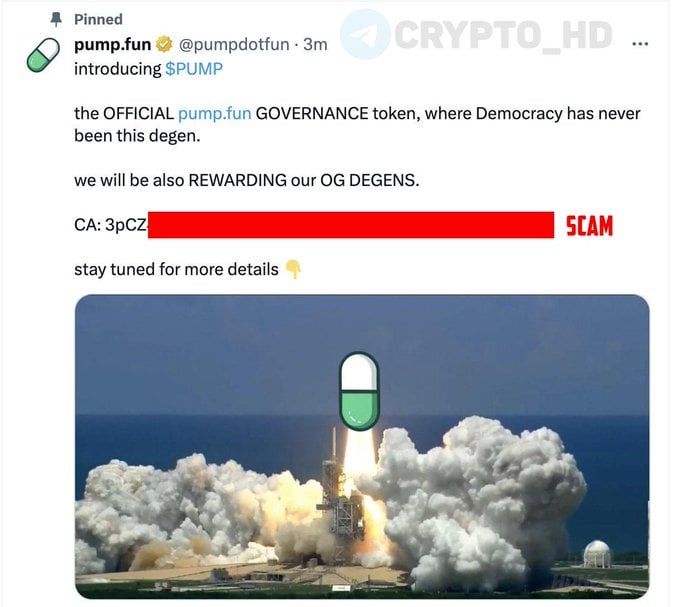 Pump.fun's X account hacked to promote fake governance token $PUMP