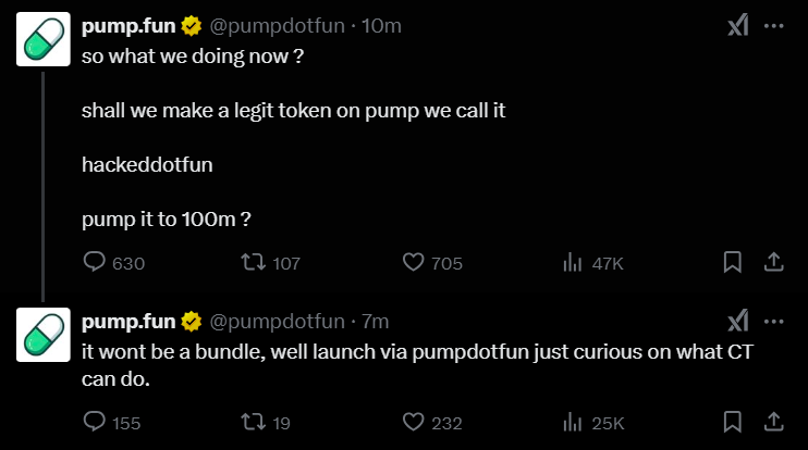 Pump.fun's X account hacked to promote fake governance token $PUMP