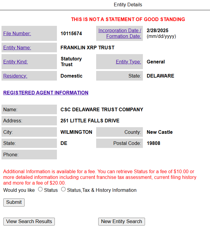 Franklin XRP Trust