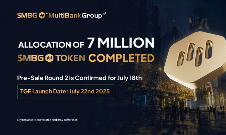 MultiBank Group announces 7 million $MBG tokens sold out in under one hour during initial pre-sale