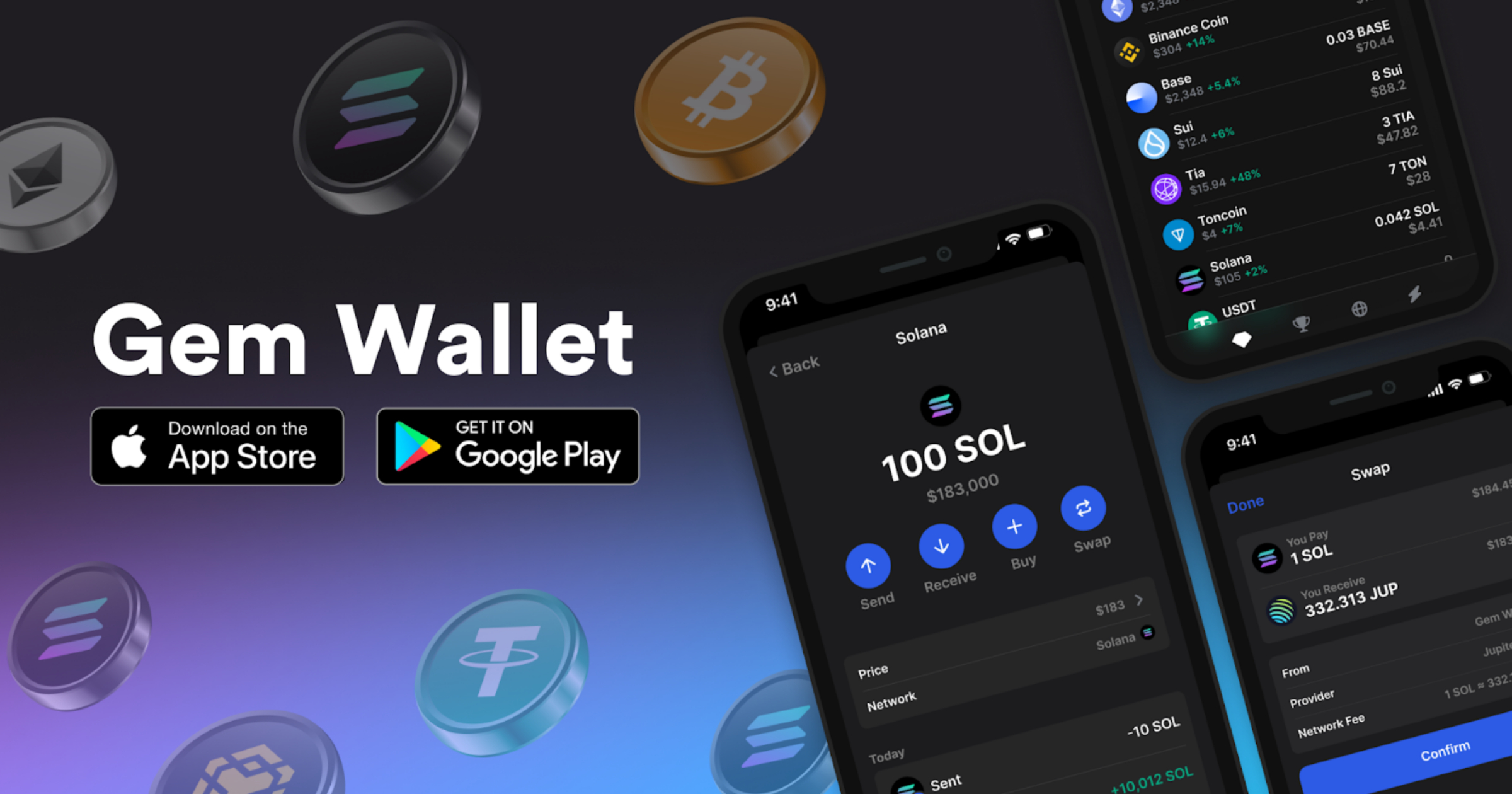 Gem Wallet — your secure wallet for Solana and 100+ other blockchains