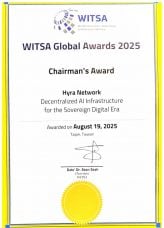 Hyra Network wins prestigious Chairman’s Award 2025 at WITSA Global AI Summit