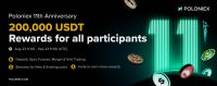 Poloniex's 11th anniversary with 200,000 USDT in rewards