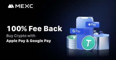 MEXC supports Apple Pay and Google Pay with 100% fee cashback celebration event
