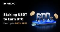 MEXC launches new earn feature Stake USDT to earn BTC with up to 600% APR