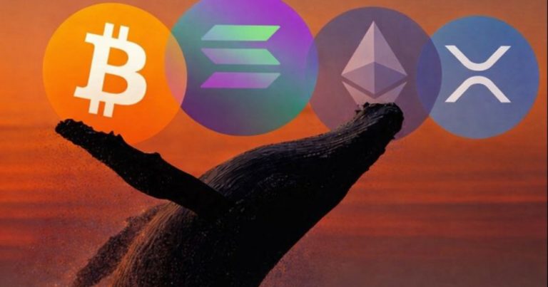 Crypto whale opens $325M long positions in BTC, ETH, XRP, and SOL