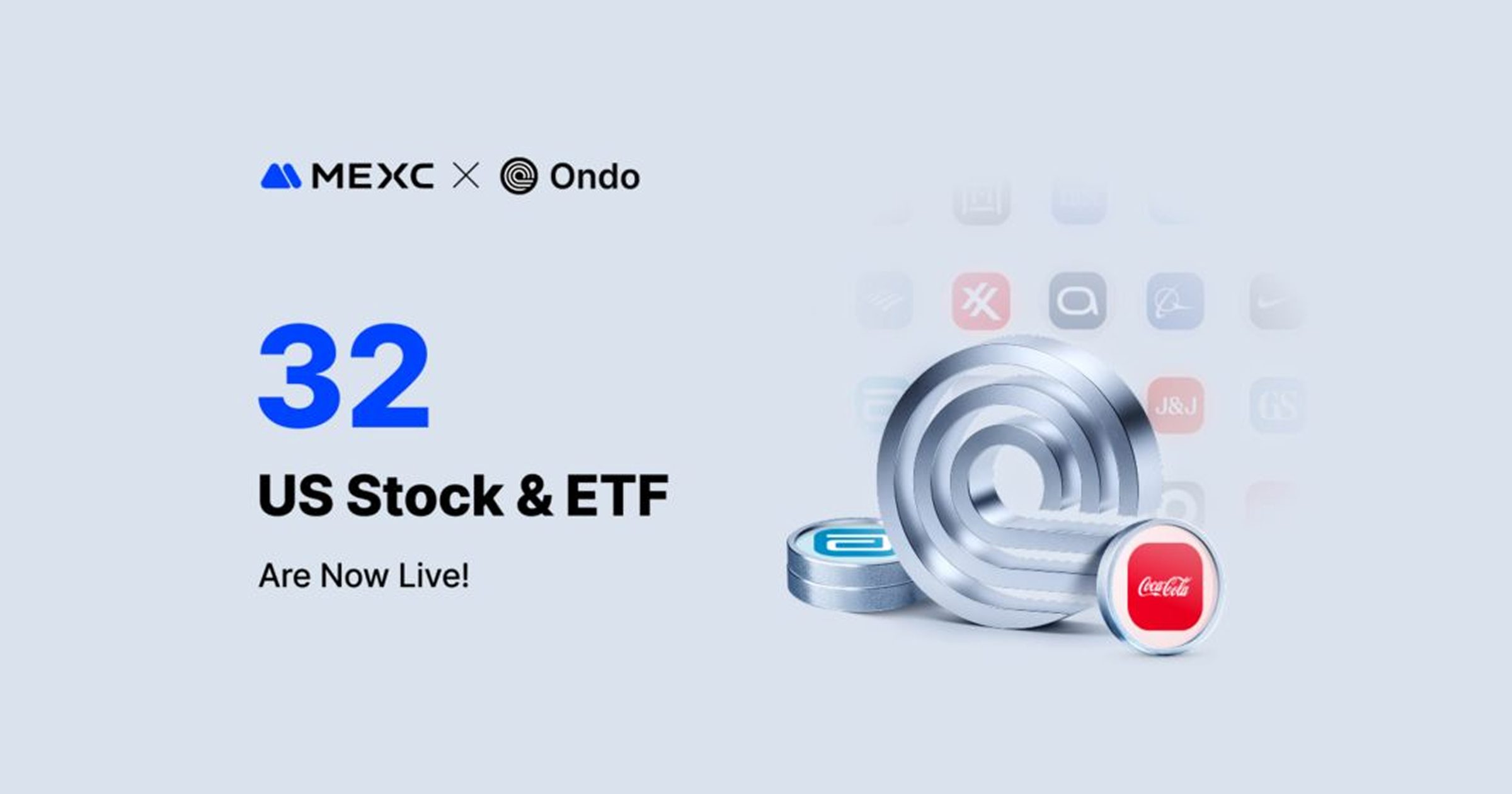 MEXC adds 32 tokenized stocks from Ondo Finance, expanding blue-chip access  for 40 million users