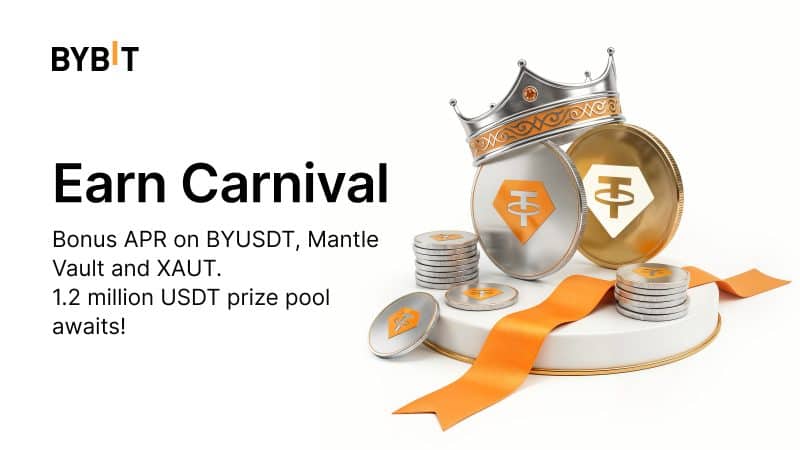 Bybit boosts Earn Carnival with bonus APR and new 1.2 million USDT prize pool