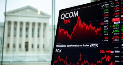 Qualcomm drops 13% as chip stocks retreat from AI rally